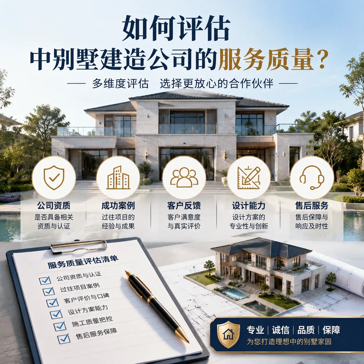 如何评估 仁怀 中别墅建造公司的服务质量？