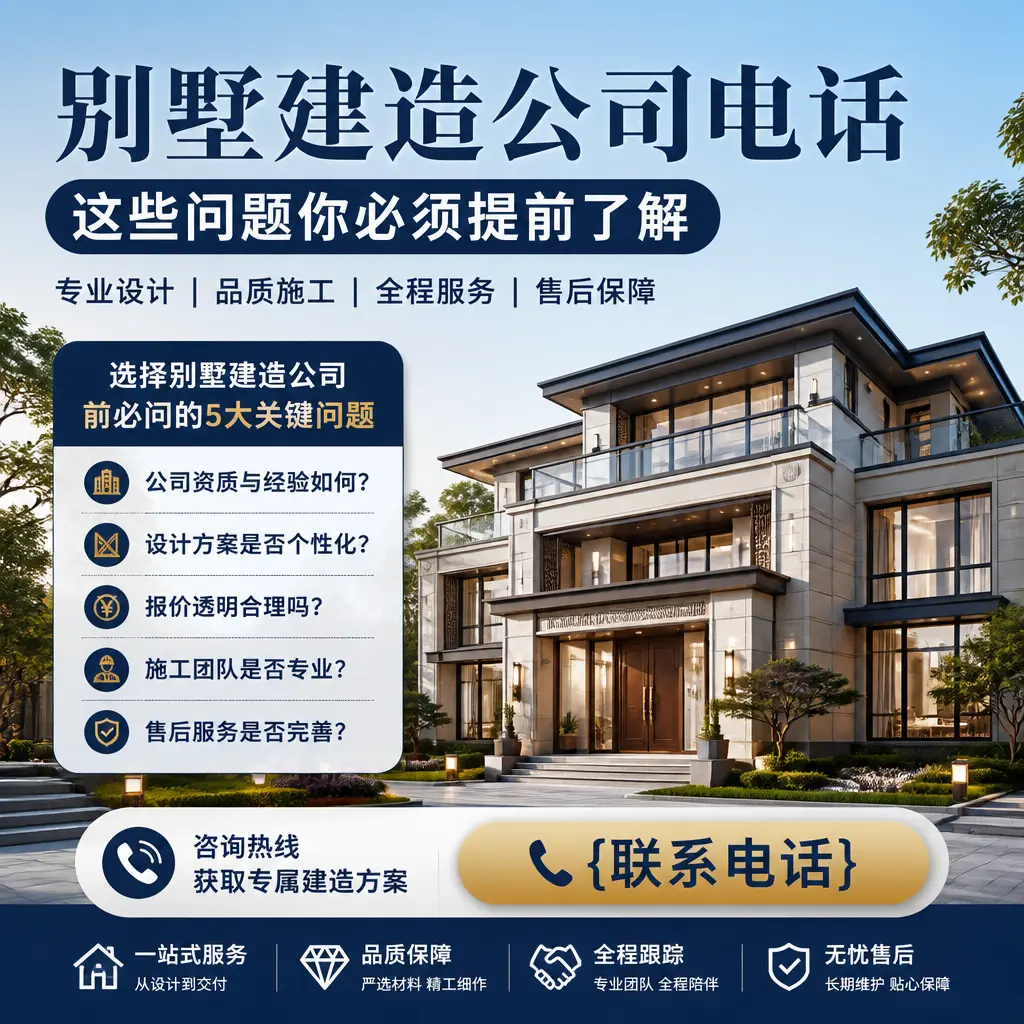 仁怀别墅建造公司电话,这些问题你必须提前了解